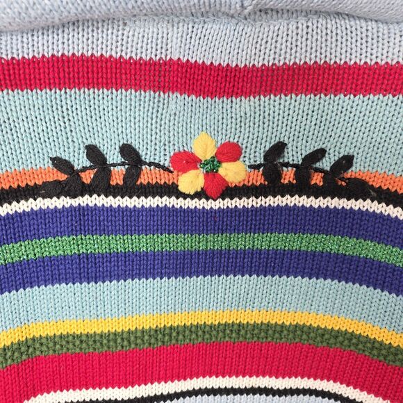 Storybook Knits For Home Shopping Network Size M Floral Beaded Cardigan Sweater - Picture 7 of 10